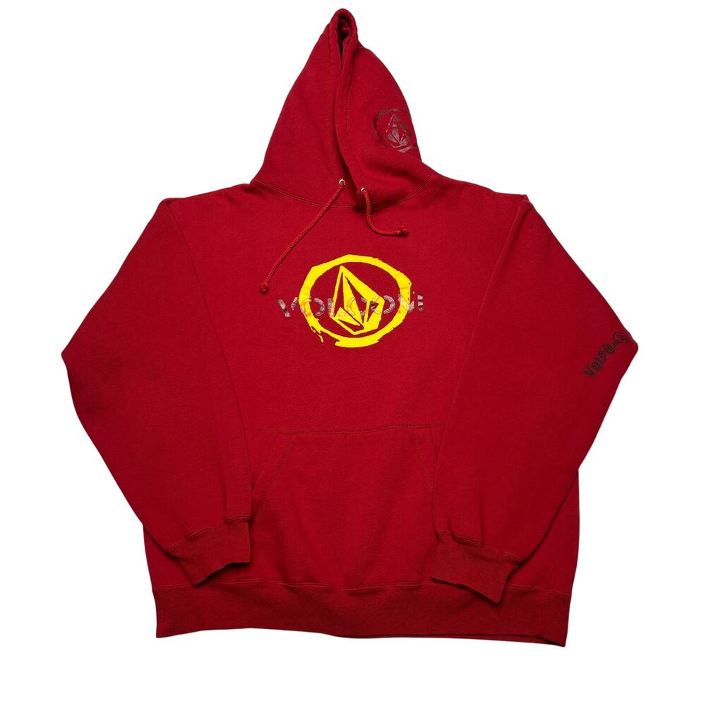 Vintage Y2K Volcom Stone Graphic Hoodie Men's Large Skater Surf Grunge Pullover